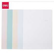 得力(deli)乐素系列5色套装A4文件套 两页式双面可插文件夹文件袋 72454