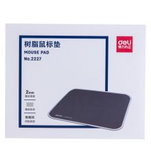 得力(deli)舒适耐磨树脂鼠标垫 办公游戏鼠标垫 黑色2227