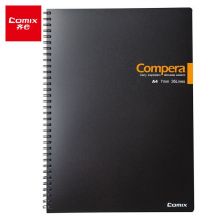 齐心（COMIX）A4 80张双螺旋PP面笔记本子/记事本/软抄本 1个装 CPA4807 黑色