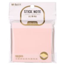 晨光(M&G)文具100页便利贴 76*76mm粘性标签贴 浅素多彩系列 单本装YS-231
