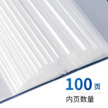 得力(deli)A4/100页大容量资料册 文件活页收纳册 插袋档案文件夹 5109