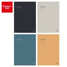 齐心(Comix)莫兰迪色缝线本/文具笔记本/日记本 记事本 横格内页 A5/50张/4本 ECC102