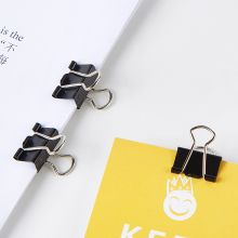 宝克(BAOKE)大号金属燕尾夹票据夹子 黑色 15mm 筒/60pcs BC1376