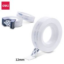 得力(deli)透明高粘文具胶带/小胶带 12mm*25Y 2卷套装  30122