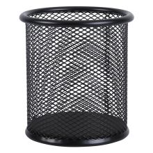 晨光(M&G)文具黑色金属网格圆形笔筒 ABT98404