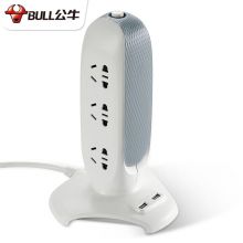 公牛大魔方立体插座面板多孔塔式插板 GN-V106U【6插位带2个USB】1.8米