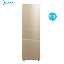 美的（Midea）165升L双开门 家用冰箱 风冷BCD-165WM 芙蓉金