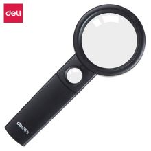 得力(deli)Ф50mm高清手持阅读放大镜(带辅助放大镜) 9092