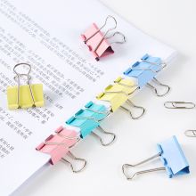宝克(BAOKE)大号金属燕尾夹票据夹子 彩色 32mm 筒/24pcs BC1363