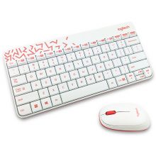 罗技（Logitech）MK240 Nano无线键鼠套装 白色 带无线2.4G接收器