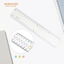 国誉(KOKUYO)淡彩曲奇亚克力透明直尺20cm 210*40*2.5mm颜色随机1个装 WSG-CLC20