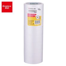 齐心（Comix） 双面胶带高粘性棉纸双面胶易撕易贴 白色16卷装18mm*9.1米 MJT1810