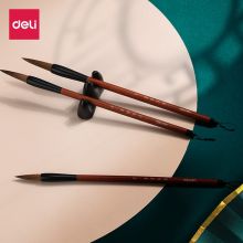 得力(deli)狼毫毛笔套装 文房四宝国画字帖练字笔墨纸砚大中小楷书（40mm、35mm、30mm笔锋毛笔）36005