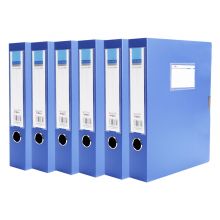 晨光(M&G)文具A4/55mm蓝色粘扣档案盒 办公加厚文件盒 睿智系列 6个装ADM929T5