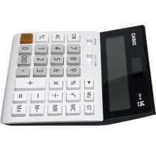 卡西欧（CASIO）DH-14-WE 中型 14位大额计算 双电源 白色