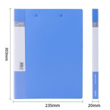 得力(deli)5只A4金属双强力夹硬文件夹 33296蓝色
