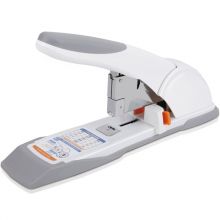 得力(deli) 0487 80页带滑动标尺重型订书机/订书器 适配23/6~23/13订书钉 白色