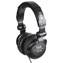 iSK HP800入门级专业监听头戴式耳机 全封闭可折叠式设计电脑手机声卡通用黑色