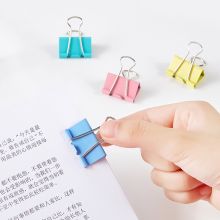 宝克(BAOKE)大号金属燕尾夹票据夹子 彩色 32mm 筒/24pcs BC1363