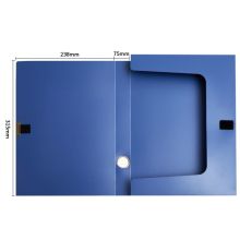 晨光(M&G)文具A4/75mm蓝色粘扣档案盒 PP文件盒 睿朗系列 单个装ADM929CTB
