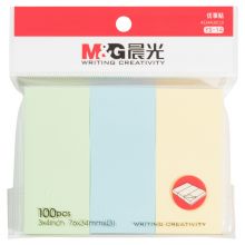 晨光(M&G)文具100页3色便利贴 76*34mm记事留言贴 3条装YS-14