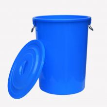 卡质 蓝色大号加厚塑料水桶带盖60L