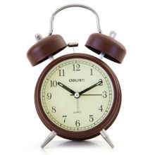 得力(deli)金属低噪音夜光闹钟 儿童闹钟 颜色随机 9025