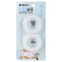 晨光(M&G)文具12mm*30y隐形文具胶带 学生手工胶布 2卷/卡AJD957B0