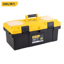 得力(deli) DL-TC290 加厚型工具箱PP塑料收纳箱 车载多功能维修工具盒家用五金收纳盒19英寸