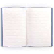 得力(deli)A5/96张莫兰迪色系皮面本 肤感雅致记事本日记本笔记本子文具 蓝色22284