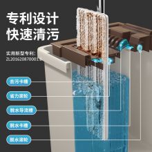 美丽雅 大号洗刷刷平板拖把  干湿两用拖布 共2块拖布 HC068926