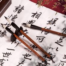 得力(deli)兼毫毛笔套装 文房四宝练字笔墨纸砚大中小楷书（40mm、35mm、30mm笔锋毛笔）36006