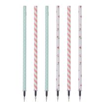 晨光(M&G)文具0.35mm黑色中性笔芯  素纹系列小清新水笔芯 6支装AGR640N8