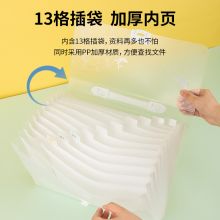 得力(deli)13格A4手提风琴包多层文件夹 星空系列 72578
