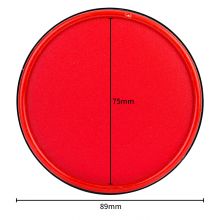 得力(deli)φ89mm金属圆盖财务快干印台印泥 红色9859