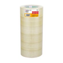齐心(Comix) JP4820-6 透明封箱宽胶带 打包胶布/胶纸 48mm*200y(183米) 6卷/筒