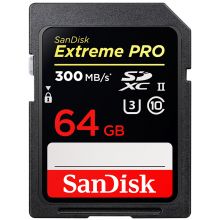 闪迪（SanDisk）64GB SD存储卡 U3 C10 4K 内存卡 读速300MB/s 写速260MB/s