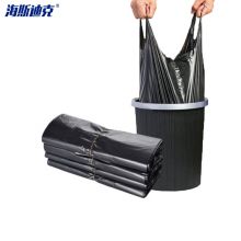 海斯迪克 HK-369 工业加厚背心式垃圾袋 加厚黑色40*60cm 100个