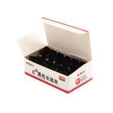 晨光(M&G)文具4#黑色长尾夹 25mm E-plus系列燕尾夹 12个装ABS92729