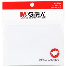 晨光(M&G)文具白色80页便利贴 76*102mm记事贴优事贴 单本装YS-46