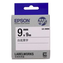 爱普生（EPSON）LK-3WBN 标签机色带 9mm 白底黑字