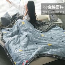 南极人NanJiren 新疆棉100%全棉被子夏凉被空调被夏被 200*230cm 梦莎拉蒂