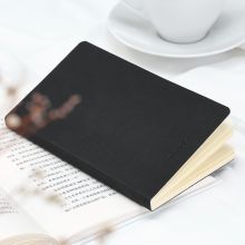 齐心(Comix)皮面文具笔记本子 狭长B6(175*105mm) 98张 Compera甄芯系列 横格 黑色 C8071