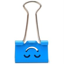 得力(deli)48只25mm微笑系列金属长尾票夹票据夹燕尾夹 混色装8486