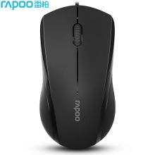 雷柏（Rapoo） N1200 有线静音鼠标 黑色
