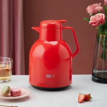 炊大皇 保温壶 家用保温瓶 玻璃内胆热水瓶1.5L (玫红色）
