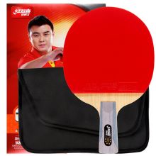红双喜DHS乒乓球拍 直拍双面反胶弧圈结合快攻6星R6006（单块装）