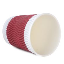 得力(deli)20只280ml双层一次性纸杯 加厚办公水杯 红色19206
