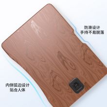 得力/deli 33407 站立办公升降台式电脑桌 家用笔记本显示器支架木纹色