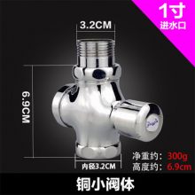 迪尔 自闭手按式铜体冲水阀 1寸铜体小体